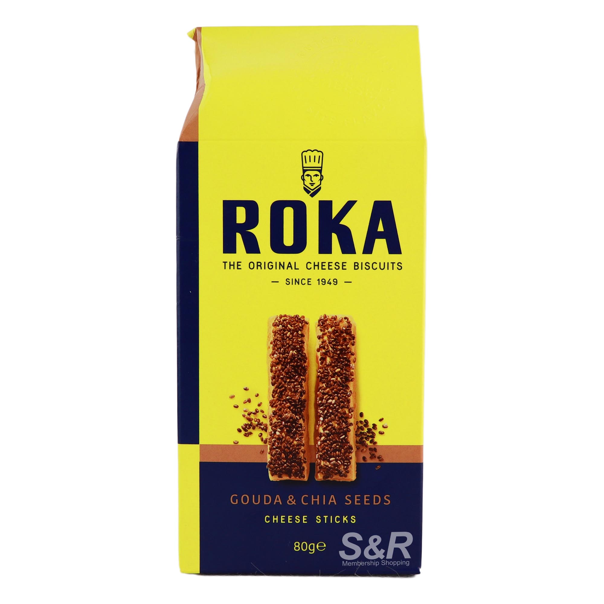 Roka Gouda And Chia Seeds Cheese Sticks 80g Roka Gouda And Chia Seeds Cheese Sticks 80g